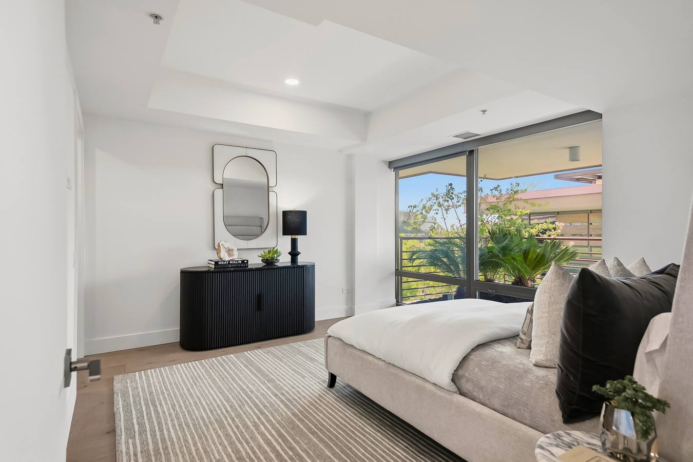 Second primary suite with garden views